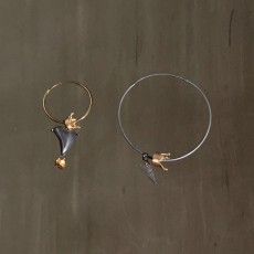 HEART AND CROWN HOOP EARRINGS
